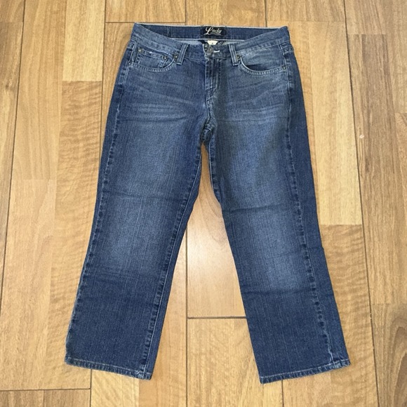 Lucky Brand Denim - Women's Y2K Style Lucky Brand Dungarees Classic Rider Crop Jeans Blue Size 6/28